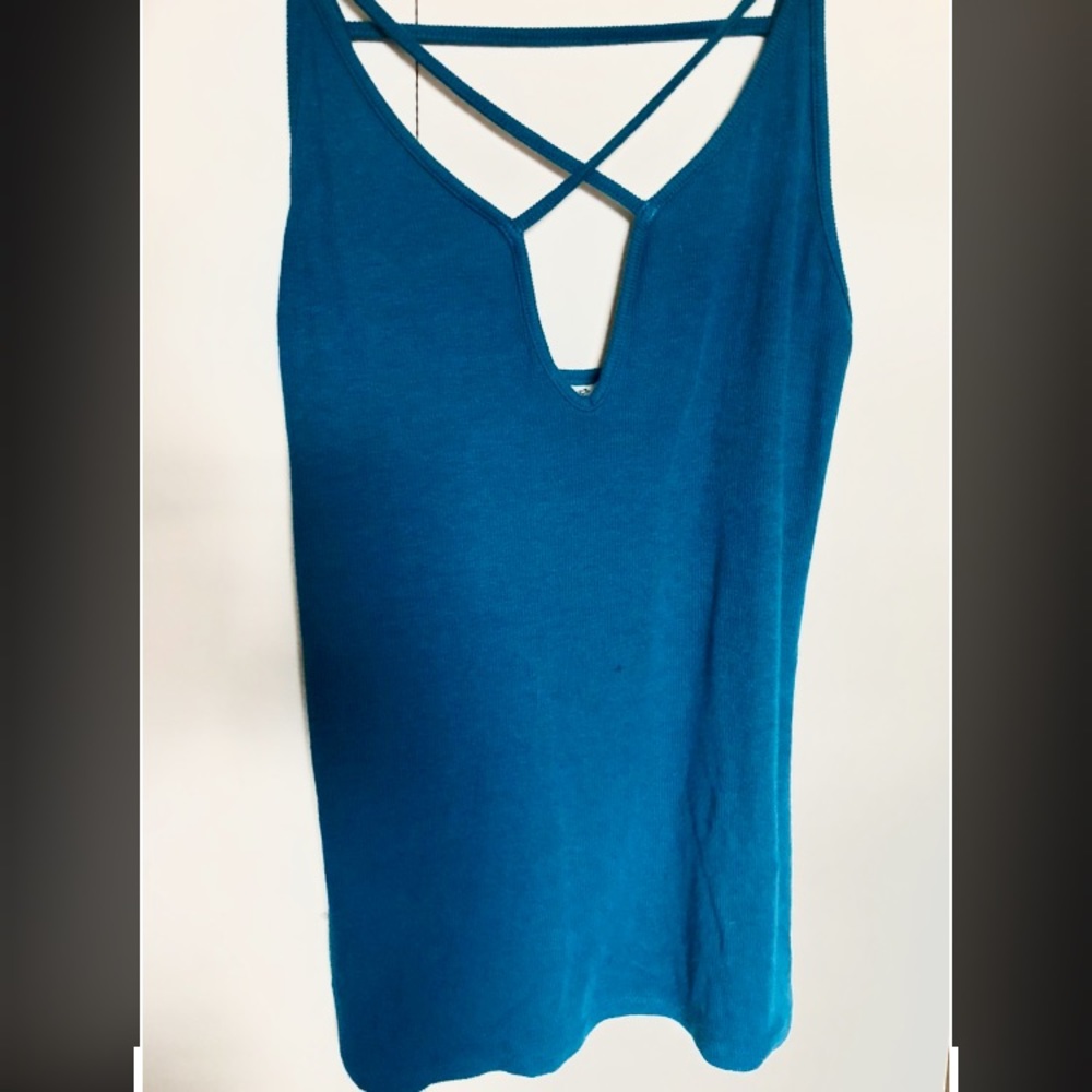 Express tank top with plunging neckline